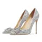 Scarpe da donna 2024 scarpe da donna di lusso vera pelle fibbia con strass di cristallo Sexy tacchi