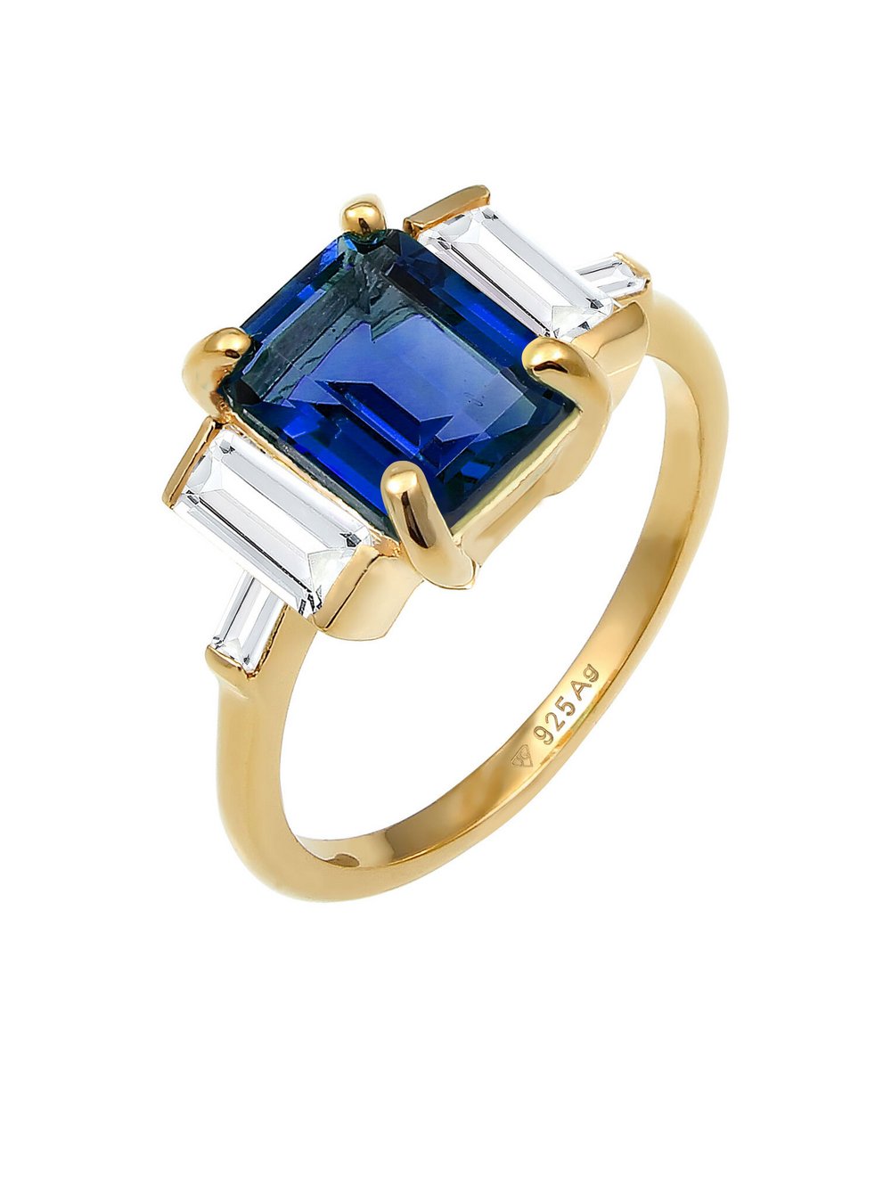 Elli PREMIUM Ring Damen blau, 52 Image