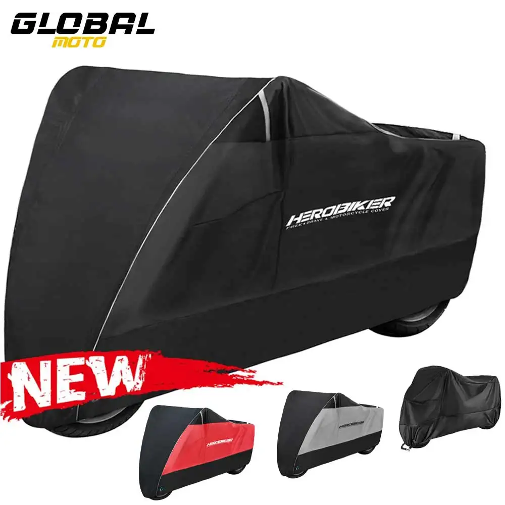 Wasserdichte Motorradabdeckung M L XL XXL XXXL XXXXL Ganzjahres-Motorradabdeckung Staubdicht UV-Schutz Outdoor Camping Moto Cover Image