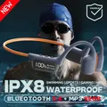 Aggiornamenti Bluetooth 5.4 Cuffie a conduzione ossea wireless 30 metri di profondità Cuffie da nuoto impermeabili IPX8 32 GB RAM Lettore MP3 Musica HIFI con microfono Display LED