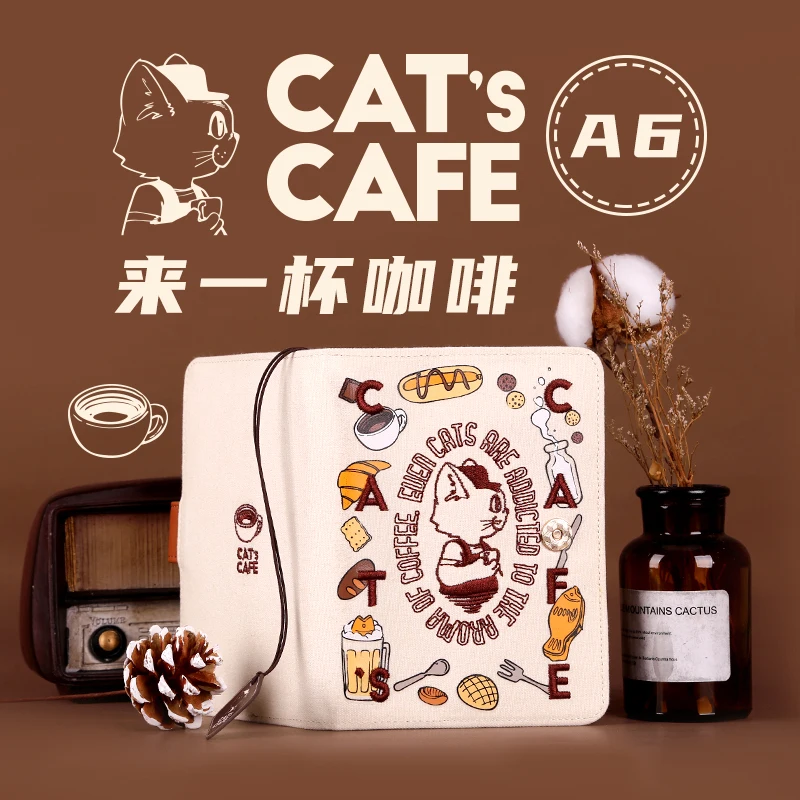 Kinbor Nette A6 Notebook EINE Tasse Kaffee Rekord Buch Stickerei Hand Buch Unter Tagebuch Todolist Zeitplan Notebooks Koreanische Schreibwaren