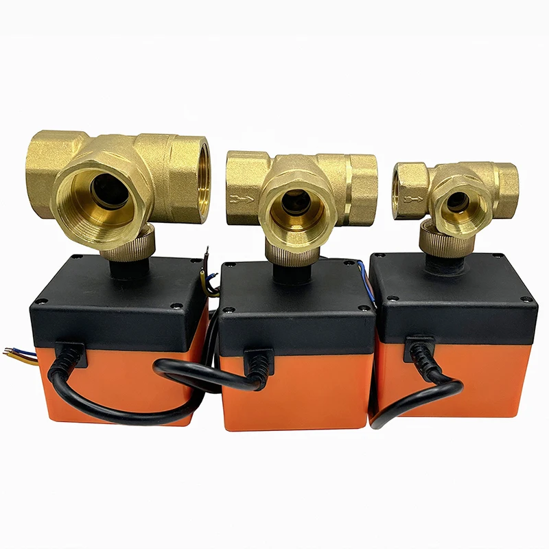 Valvola a sfera motorizzata a 3 vie 1/2 "3/4" 1 "1-1/4" 1-1/2 "tipo T/L 220V 24V 12V 3 fili 2 valvola a sfera elettrica di controllo