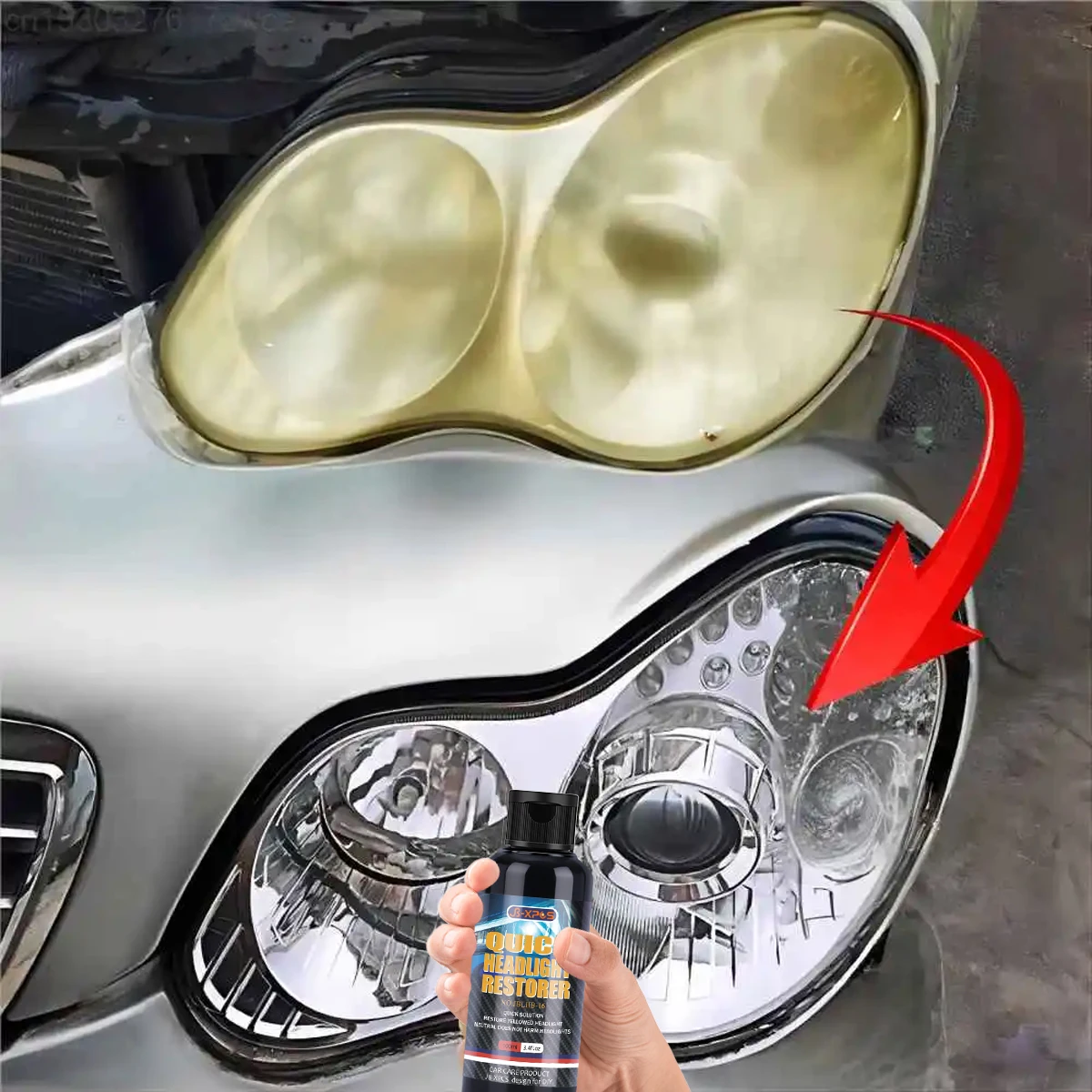 Headlight Restoration Polishing Headlamp Scratch Remover Repair Cleaning Paste Remove Oxidation Headlight Polish Liquid LHB-16 Image