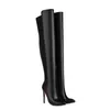 Elastische oberschenkel hohe Stiefel Frauen sexy Herbst Winter schwarz nackt über dem Knie Stiefel Fetisch Party Schuhe Damen Größe 45