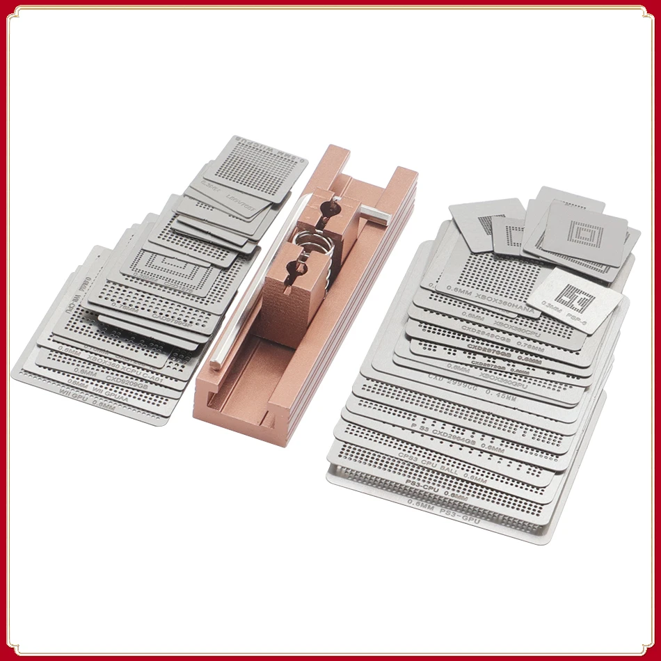 Hohe-qualität 47/56-stück spielkonsole BGA druck schweißen form vorlage montage PS5 PS3-CPU PS3-GPU PS4 XBOX360-GPU CXD90061GG Image