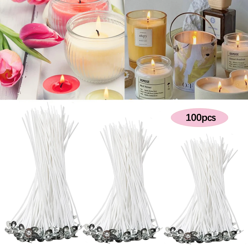 Kerzen docht mit Clip basis rauchfrei DIY Kerzen kern Baumwolle Docht halter Holz hand gefertigtes Paraffin für Kerzen herstellung Zubehör Image