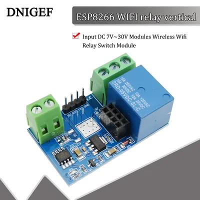 Dnigef 1pcs grün esp8266 10a 220V Netzwerk relais modul WLAN-Eingang DC 7V ~ 30V Module WLAN-Relais-Schalt modul Image