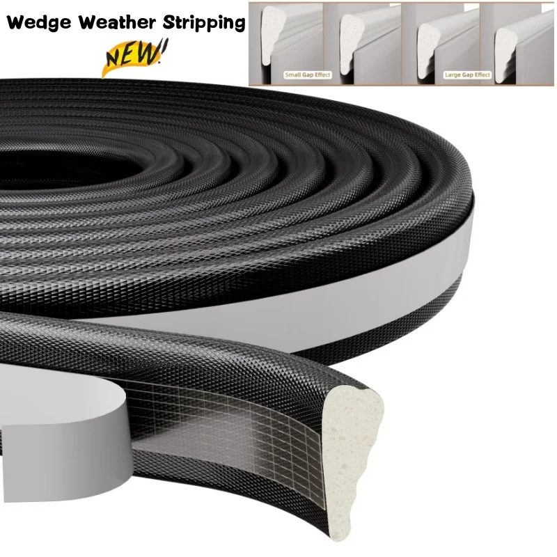 Neue 3M/6M Akustische Isolierung Schaum Keil Tür Wetter Abisolieren, Fenster Dichtung Streifen, Tür Rahmen Lücke Füllstoff für 4,5-9mm Lücken Dichtung Image