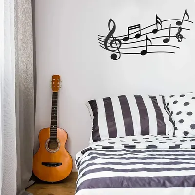 Musiknote Wanddekoration Metall Musiknoten Wandkunst Musikthema Note Dekor Zuhause Innen- und Image