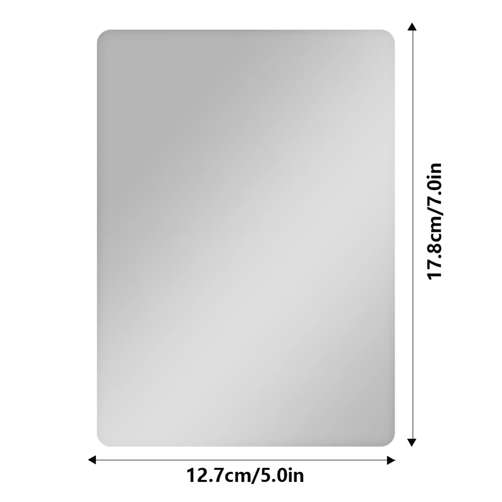 Magnetischer Spindspiegel, 12,7 x 17,8 cm, rechteckiger magnetischer Spindspiegel für Schule, Badezimmer, Fitnessstudio, Schrank, Kühlschrank, Heimdekoration, Spiegel Image