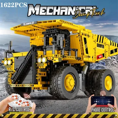1622pcs Bergbau Muldenkipper Bausteine Stadt technik Auto Modell Ziegel Technologie RC Auto Modell Kinder DIY Spielzeug Geschenke Image