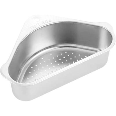 Sieb-Aufbewahrungsregal für Spülbecken, dreieckiges Abflussregal, Spülbecken-Abflusskörbe, Image