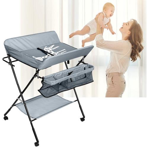 Klappbarer Baby Wickeltisch Wickelkommode Wickelregal Wickelkombination Höhenverstellbarer mit