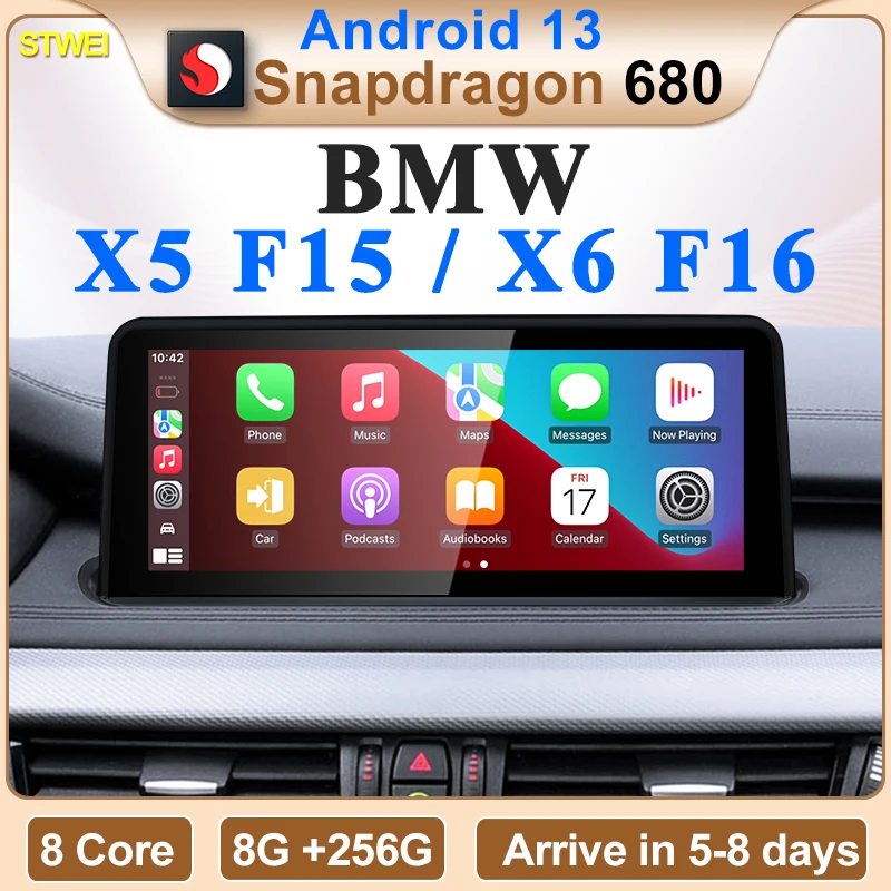 STWEI Neue ID6 ID7 ID8 Android 13 Qualcomm680 Snapdragon6225 8GB 256GB 10,25 zoll Für BMW X5 F15 x6 F16 Auto CarPlay AUTO Bildschirm Image
