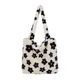 Frauen flauschige Umhängetasche Reiß verschluss Kunst pelz Handtasche lässig Plüsch Achsel Tasche Blume Einkaufstasche Fuzzy Tote Handtasche Einkaufstasche