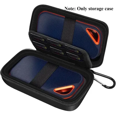 External Hard Drive Case for SanDisk Extreme Portable SSD 1TB 2TB 4TB 500GB External Solid State Drive， Bag for 2 SSD (Box Only)