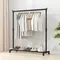 Telescopic Clothing Rack Heavy-Duty Metal Garment Rack On Wheels Adjustable Clothes Coat Rack