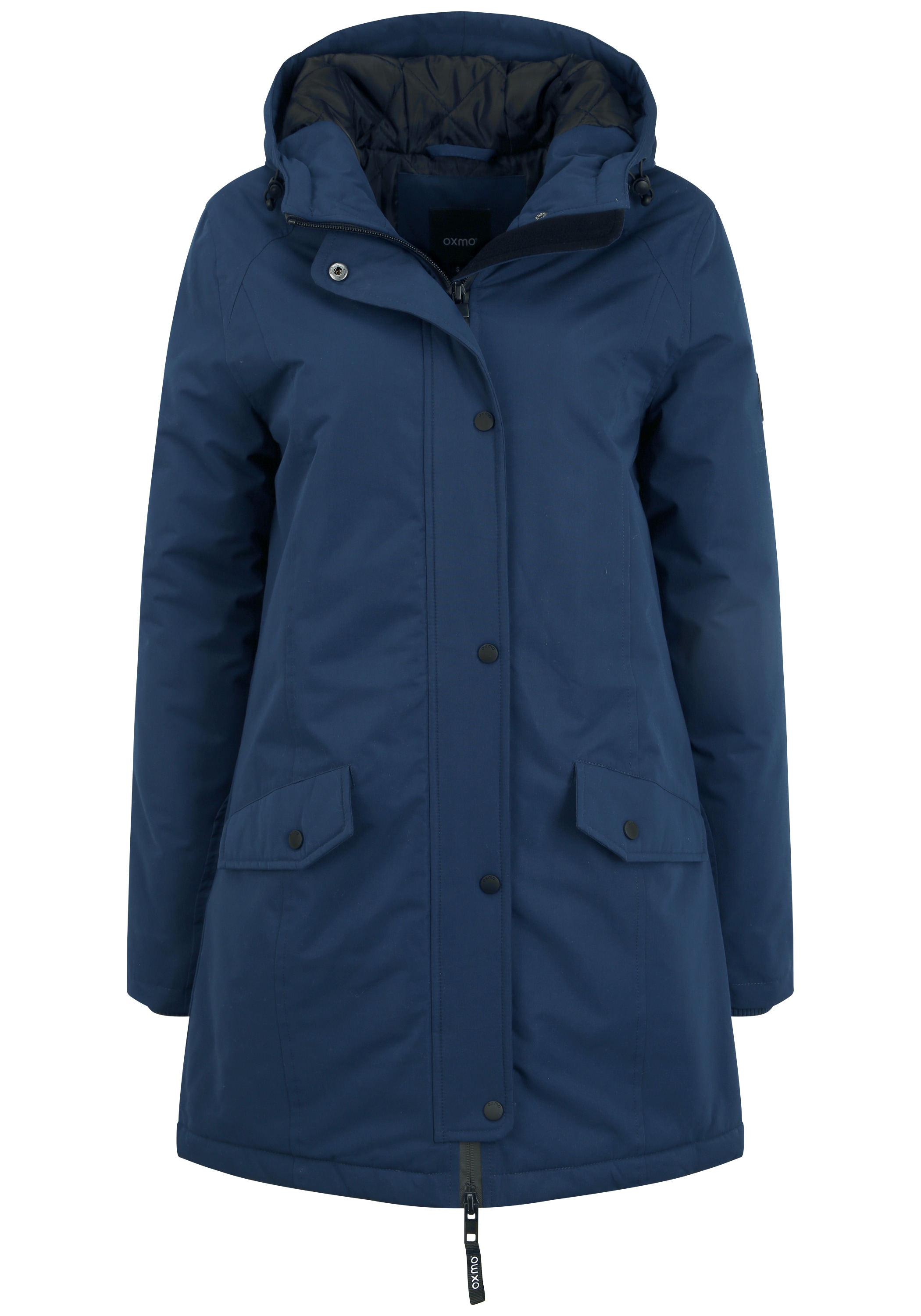 Langmantel OXMO "Parka OXTamila", Damen, Gr. M, blau (marineblaus), Obermaterial: 100% Polyester PES., Mäntel Image