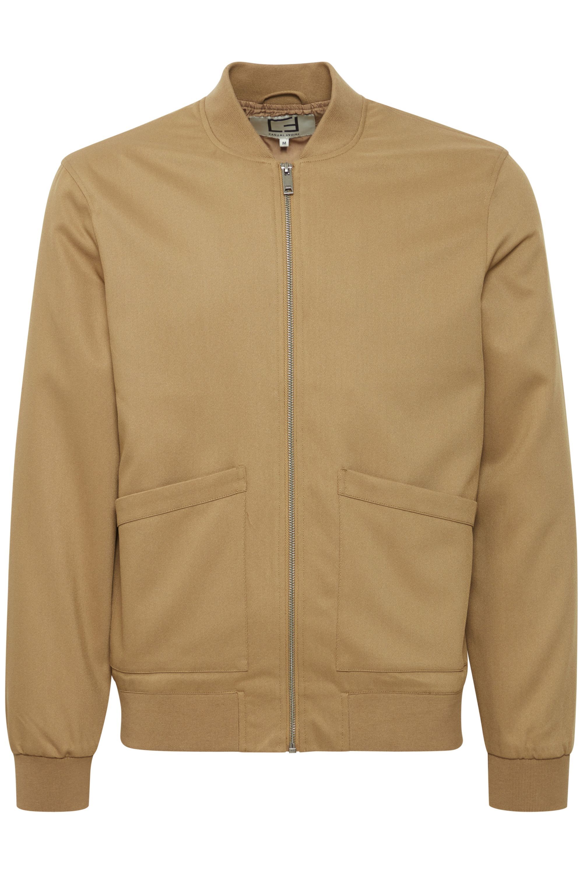 Bomberjacke CASUAL FRIDAY "Bomberjacke CFSCOTT 0153 garbadine shacket", Herren, Gr. XXL, grün (gothic olive), Obermaterial: 82% Polyester PES. 16% Viskose CV. 2% Elasthan EL., Jacken Bomberjacke