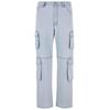Bequeme Jeans 2Y STUDIOS "2Y Studios 2Y Aidan Cargo Baggy Jeans", Herren, Gr. 33, Normalgrößen, blau (ice), 100% Baumwolle, unifarben, casual, normal, Jeans