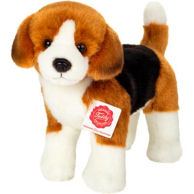 Kuscheltier TEDDY HERMANN "Beagle stehend 23 cm" Plüschfiguren braun weiß schwarz Kinder