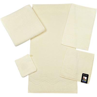 Waschhandschuh ROSS "Cashmere feeling", beige (champagner), B:16cm L:22cm, Frottier, Baumwolle, Handtücher (Packung), mit Wellen-Bordüre Image