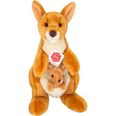Kuscheltier TEDDY HERMANN "Känguru mit Baby 30 cm", braun (hellbraun), Plüschfiguren, KinderB:14cm H:30cm L:30cm, Acryl, Polyester, B:14cm H:30cm L:30cm Image