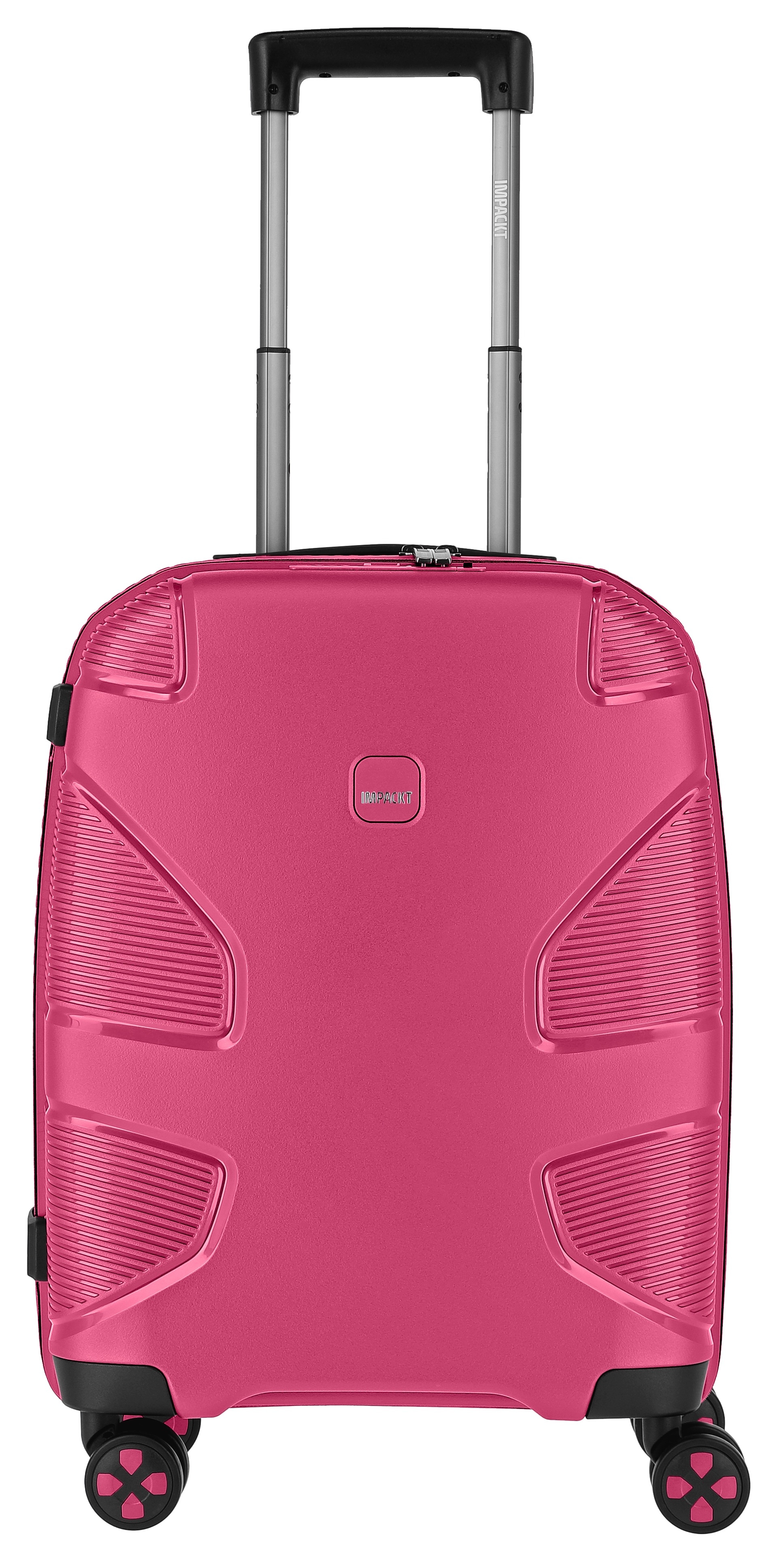 Hartschalen-Trolley IMPACKT "IP1, verschiedene Größen und Farben", Gr. B/H/T: 40cm x 55cm x 20cm 38 l, pink (flora pink), Polypropylen, unifarben, Koffer, Hartschalen-Koffer vegan Koffer Reisegepäck USB-Port TSA Zahlenschloss Image