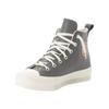 Sneaker CONVERSE "CHUCK TAYLOR ALL STAR EVA LIFT LEATHER", Gr. 38,5, grau (sharkskin, warm quarry, egret), Leder, sportlich, Schuhe