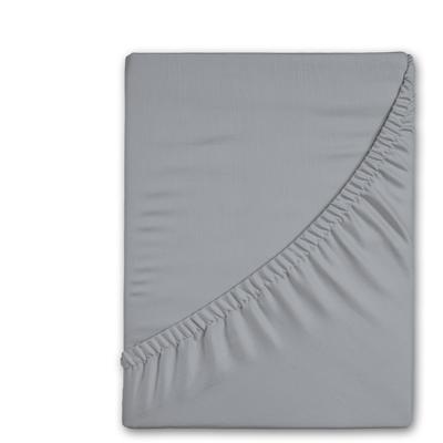 Spannbettlaken GOOD MORNING "Flanell", grau (hellgrau), B:180cm L:220cm, Flanell, Obermaterial: 100% Baumwolle, Laken, Baumwolle, Flanell, Biber, Rundumgummi, 25 cm Höhe Image