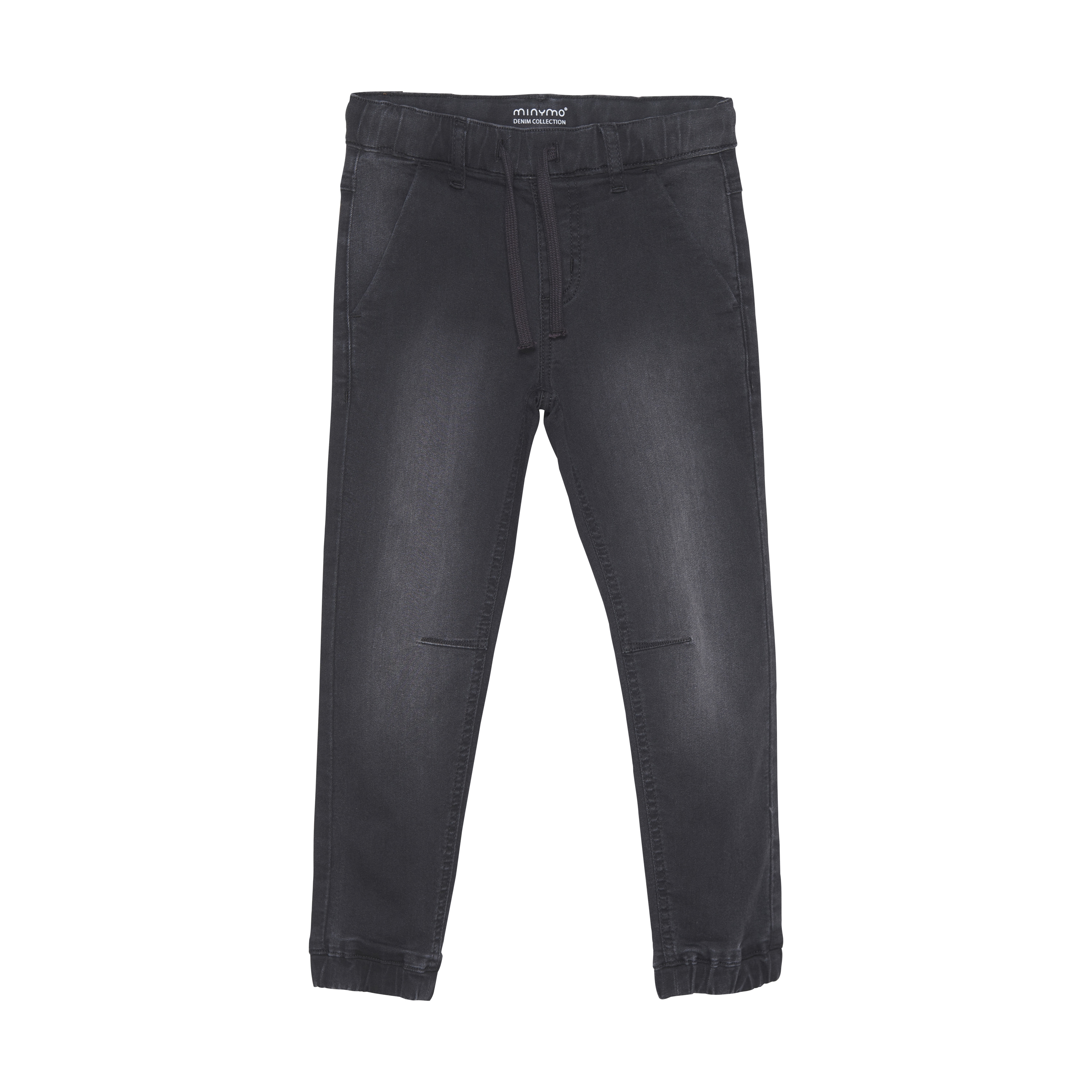 5-Pocket-Jeans MINYMO "5-Pocket-Jeans MIJeans", Jungen, Gr. 98, N-Gr, grau (grau schwarz), Obermaterial: 80% Baumwolle CO. 19% Polyester PES. 1% Elasthan EL., Jeans 5-Pocket-Jeans
