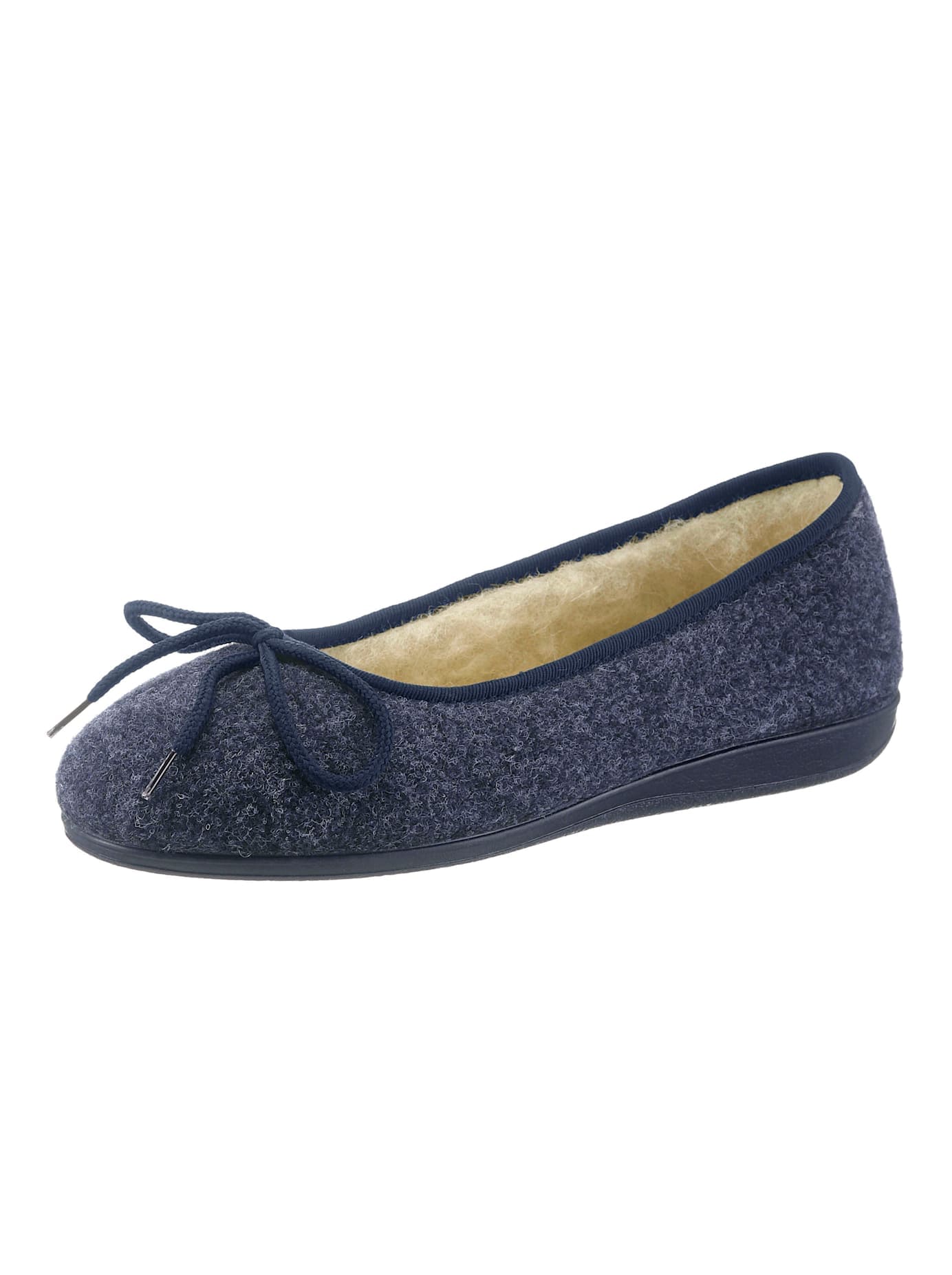 Hausschuh CLASSIC, Damen, Gr. 40, blau (marine), Textil, Schuhe