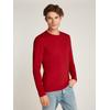 Langarmshirt TOMMY HILFIGER "STRETCH SLIM FIT LONG SLEEVE", Herren, Gr. M, rot (medium rot), Single Jersey, Obermaterial: 96% Baumwolle, 4% Elasthan, unifarben, bestickt, casual, schmal hüftbedeckend, Rundhals, Langarm abgesteppt, Shirts, aus...