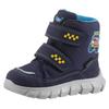 Winterboots RICHTER "Snow Mini, WMS: Mittel", Kinder, Gr. 27, blau (atlantic(print jeep)), Textil, casual, Schuhe, Snowboots, Klettstiefel mit wasserdichter Sympatex-Membrane