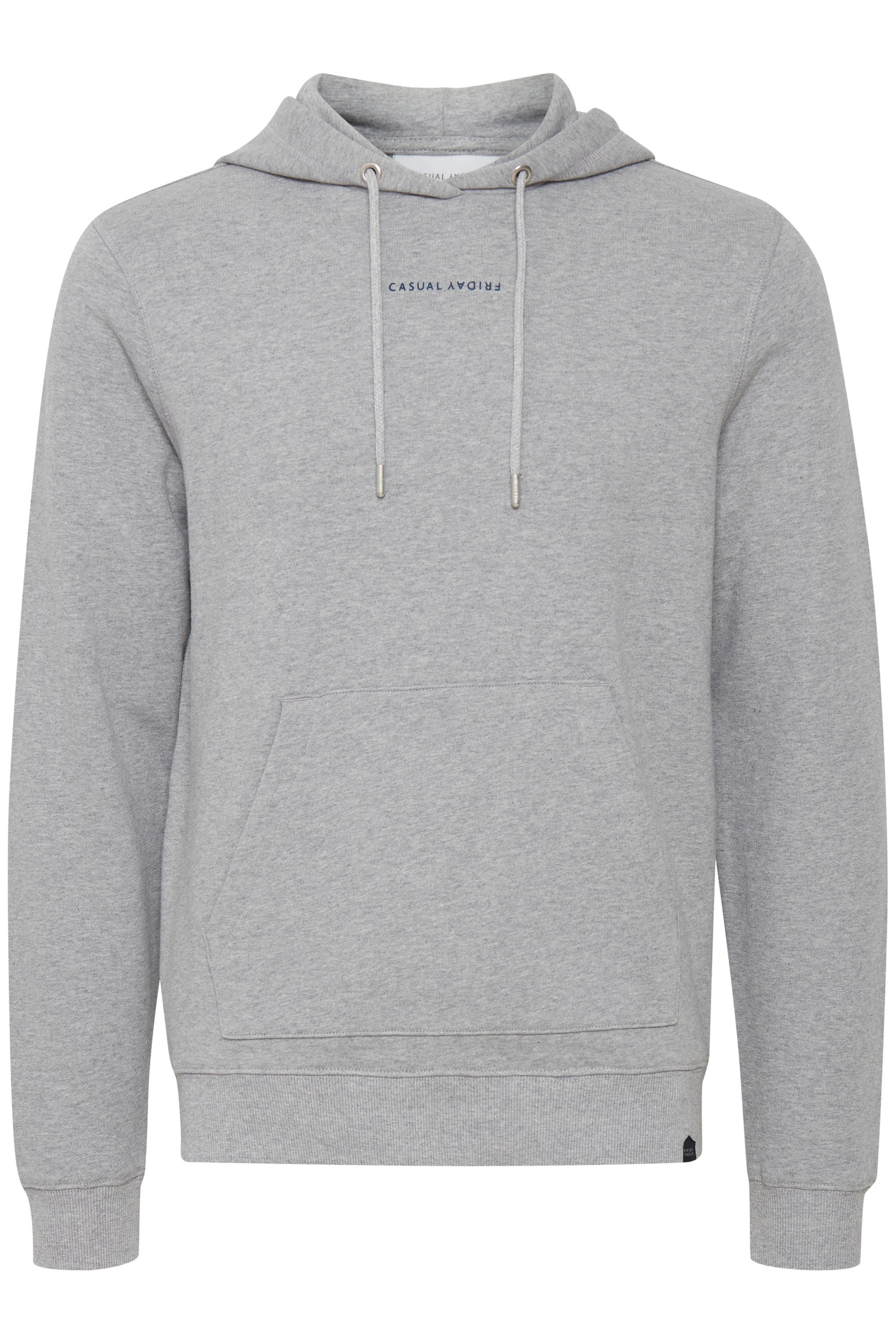 Longpullover CASUAL FRIDAY "Sweatshirtkapuzenpul CFSinius", Jungen, Gr. M, grau (light grau melange), Obermaterial: 100% Baumwolle CO., Pullover Longpullover