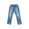 Bequeme Jeans 2Y STUDIOS "2Y Studios 2Y Firio Destroyed Straight Jeans", Herren, Gr. 33, Normalgrößen, blau, 100% Baumwolle, unifarben, casual, normal, Jeans