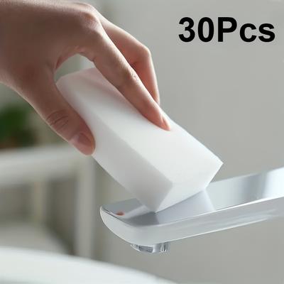 TEMU 30/60/120pcs, Eraser Foam Cleaning Pad, Multifunctional Household Cleaning Kitchen Dishwashing Sponge Suitable For Furniture, Bathrooms, Bathtubs, Sinks, Floors, Walls Image