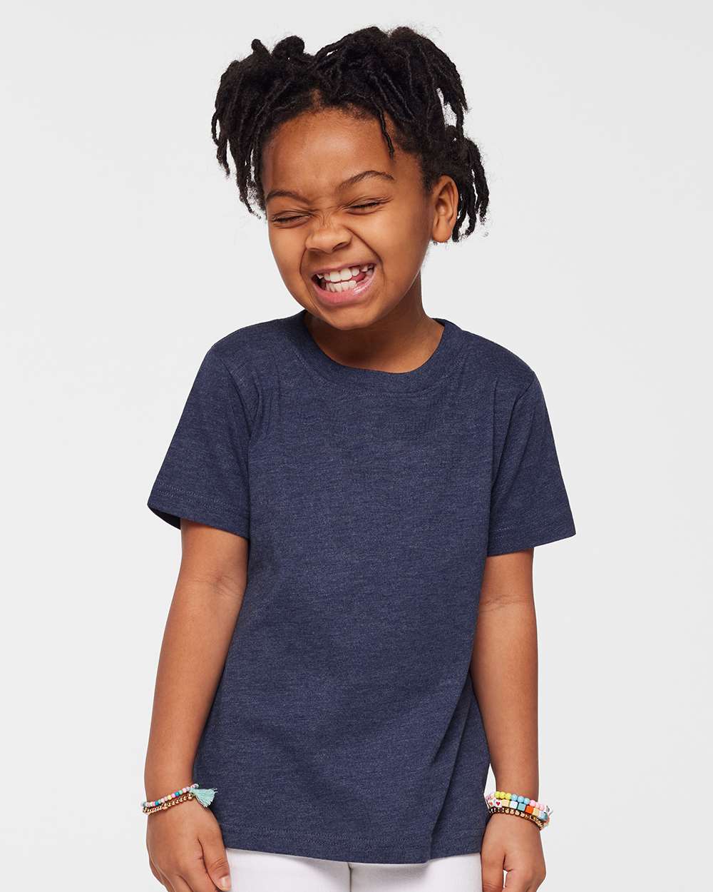 Rabbit Skins 3321 Toddler Fine Jersey T Shirt in Vintage True Navy Blue size 3 | Cotton LA3321, RS3321