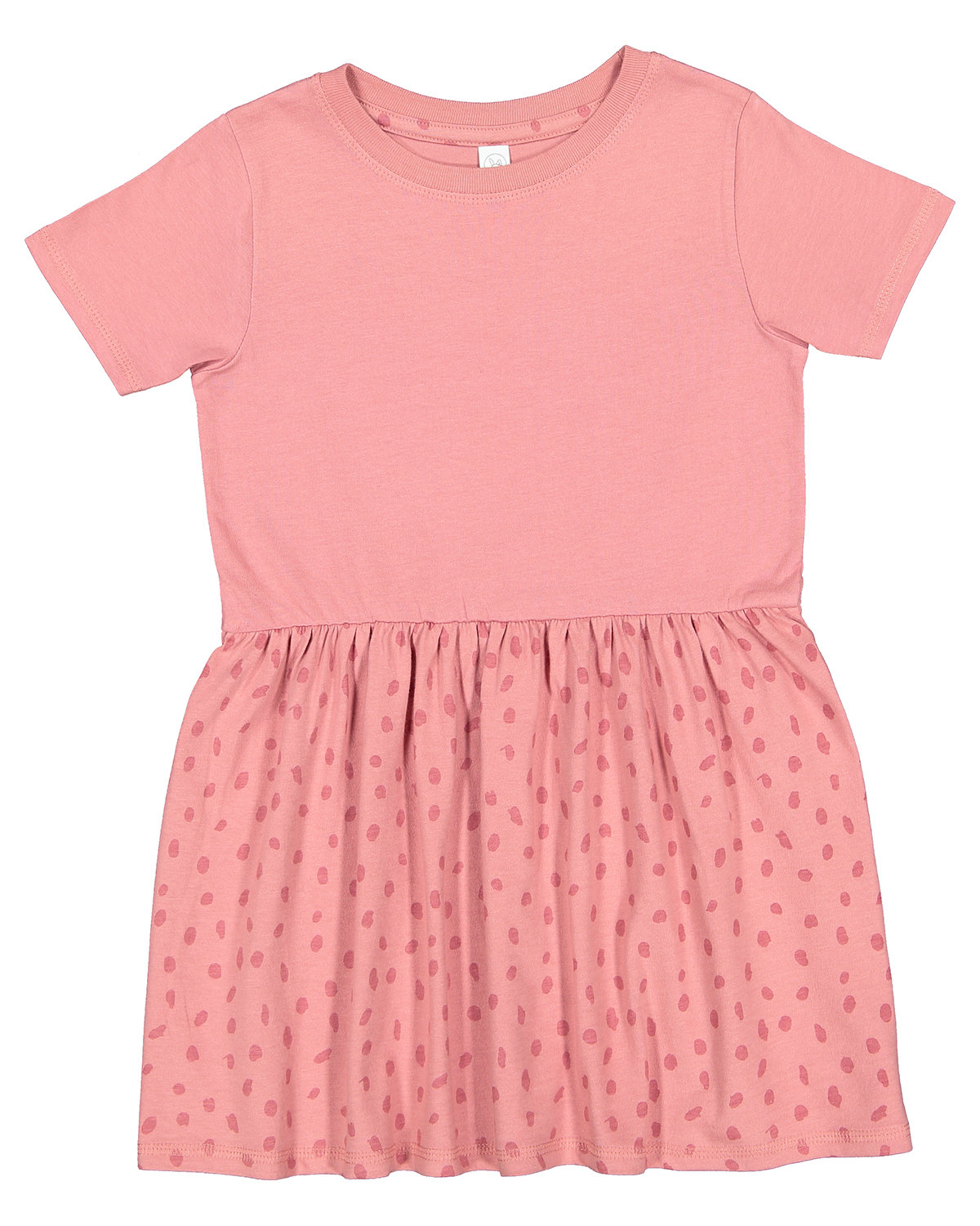 Rabbit Skins 5333 Toddler Fine Jersey Dress Top in Mauvelous/Mauvelous Spot size 2 | Cotton
