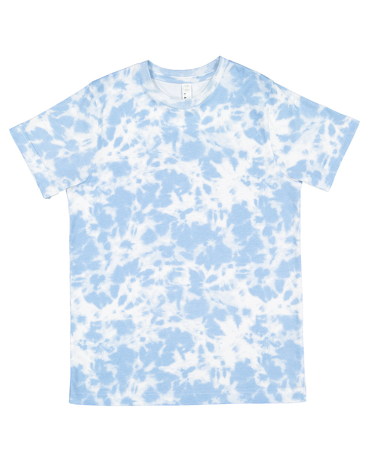 LAT 6101 Youth Fine Jersey T Shirt in Sky Tie Dye size XL | Ringspun Cotton LA6101