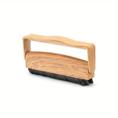 TEMU Vinyl Record Cleaning Brush, Anti-static Carbon Fiber , Wood Handle, Lp Cleaning Tool, With Uncharged Manual , For Turntable Accessory