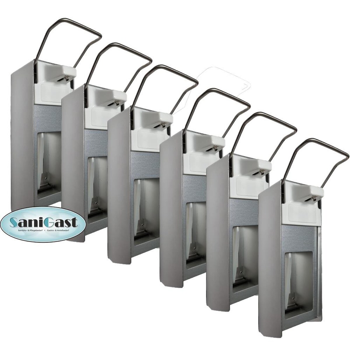 BodyProducts 6 Desinfektionsspender Alu 500 ml Euronorm - kurzer Hebel - Frontplatte Image