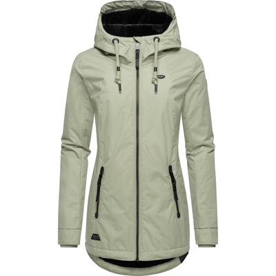 Winterjacke RAGWEAR "Zuzka Winter", Damen, Gr. XS (34), grau (graugrün), Außenmaterial: 100% Polyester, Innenfutter: 100% Polyester, Kapuzenfutter: 100% Polyester, Wattierung: 100% Polyester, modisch, tailliert Po-bedeckend, Langarm mit Knopf... Image