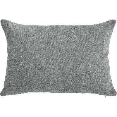 Kissenhülle DONE. "Touch", silber (silberfarben), B:60cm L:40cm, Polyester, Acetat, Obermaterial: 57% Polyacryl, 43% Polyester, Kissenbezüge, Einfarbige Kissenhülle aus weichem Bouclé-Stoff Image