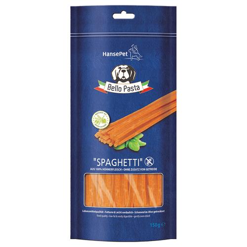 Sparpaket: 6x150g Hansepet Bello Pasta Spaghetti Huhn Hundesnacks