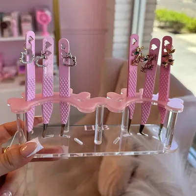 Lash Tweezers Display Stand Organizer Case Eyelash Tweezers Stand Sheelf Holder Tweezer Stand Holder Lash Tweezers Storage Box