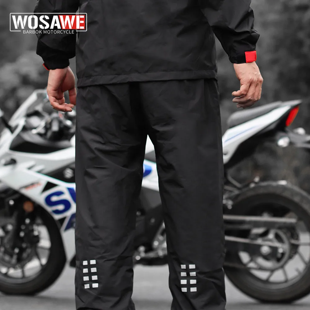 WOSAWE Ultraleichte Herren/Damen Outdoor Wasserdicht Windschutz Motorrad Fahrrad Reiten Regenhose Radfahren Wandern Reise Regenhose Image