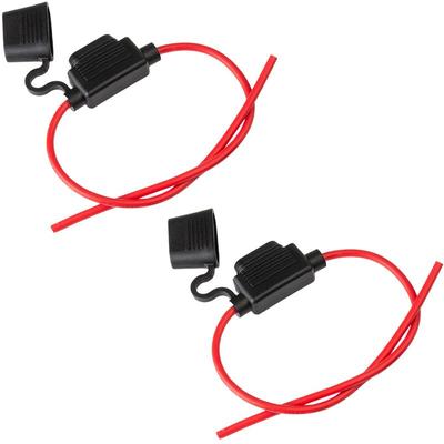 2x kfz Sicherungshalter Flachsicherung max.30A 14AWG pkw Sicherung hifi Image
