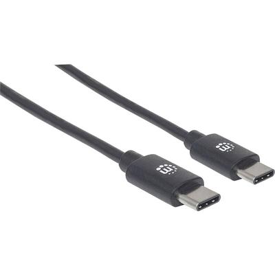 Unbekannt - Manhattan USB-Kabel usb 2.0 usb-c® Stecker 2.00 m Schwarz 354875