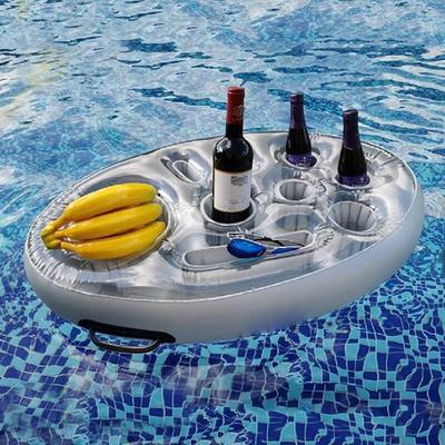 Lablanc - Aufblasbarer Pool-Getränkehalter, aufblasbare Pool-Schwimmbar mit 8 Löchern, tragbarer Image